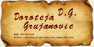 Doroteja Grujanović vizit kartica